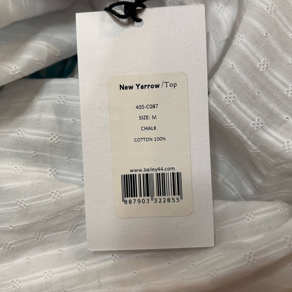 Bailey 44 White Off-Shoulder Blouse with Tie Sleeves - Picture 10 of 16